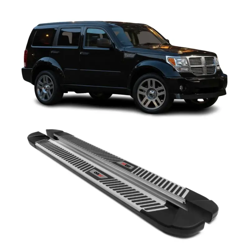 Trittbretter Seitenbretter Seitenschweller für Dodge Nitro 2007-2011 Alu Schwarz Knallerangebot