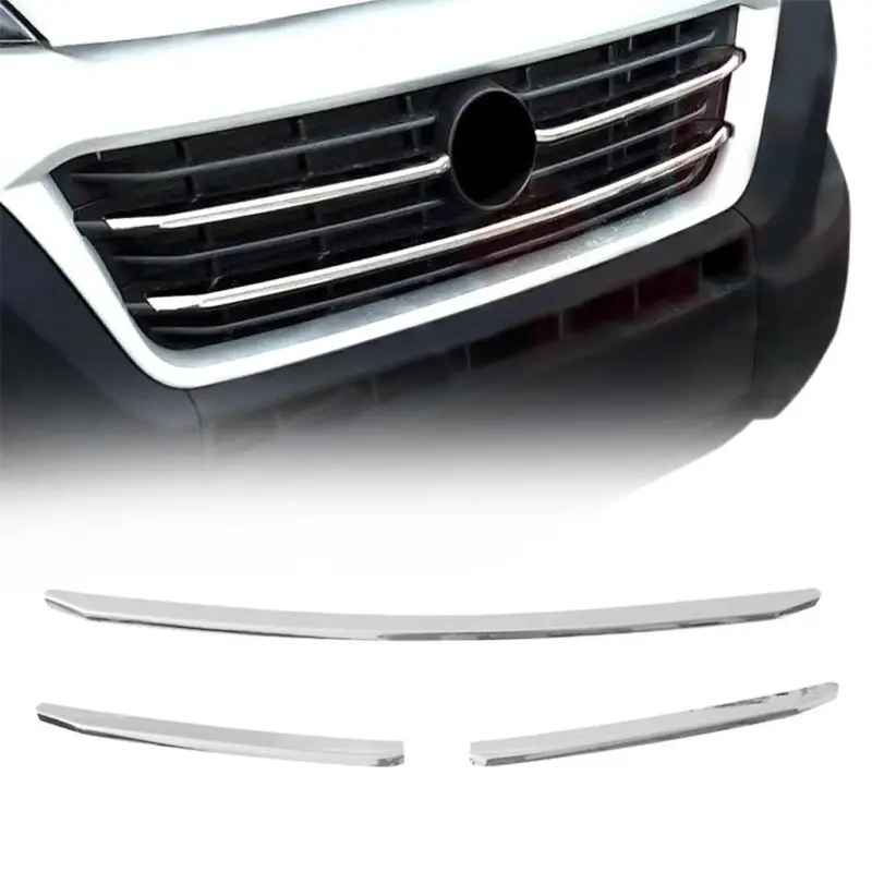 Wochenendangebot Kühlergrill Leisten Grillleisten für Fiat Ducato 2014-2026 Edelstahl Chrom 3tlg