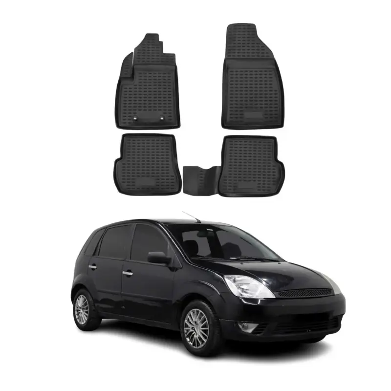 Beliebt OMAC Gummimatten Fußmatten für Ford Fiesta 2001-2008 TPE Automatten Schwarz 4x