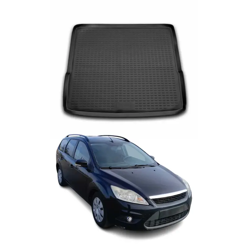 Kofferraummatte Kofferraumwanne für Ford Focus Turnier 2004-2010 Gummi TPE Finale Aktion