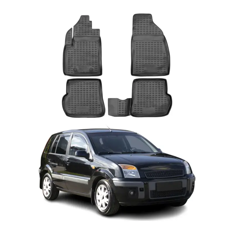 Neu OMAC Gummimatten Fußmatten für Ford Fusion FL 2005-2012 Automatten Schwarz 4x