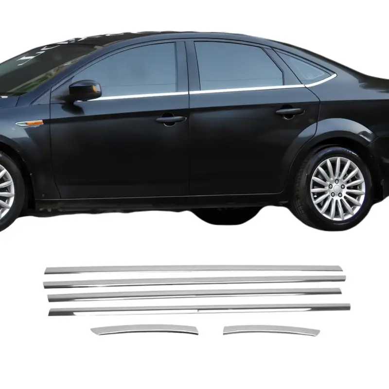 Fensterleisten Zierleisten für Ford Mondeo mk4 Limo Turnier 2007-14 Chrom 6tlg Sichere Zahlung