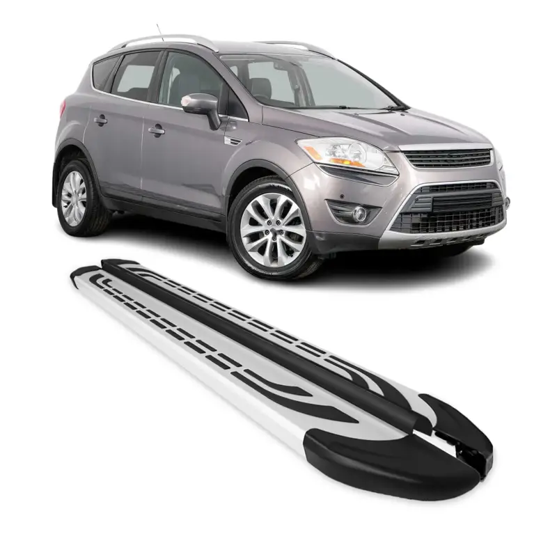 Trittbretter Seitenschweller Seitenbretter für Ford Kuga I 2008-2012 Alu Grau Preisknaller
