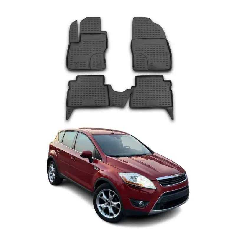 OMAC Gummimatten Fußmatten für Ford Kuga I 2008-2012 TPE Automatten Schwarz 4x Bestseller