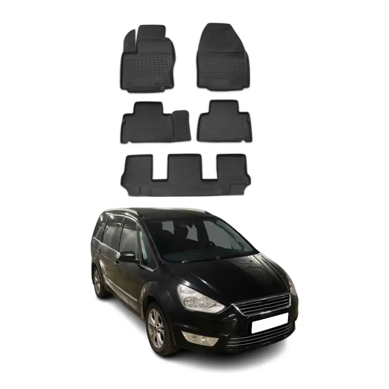Mega-Angebot OMAC Gummimatten Fußmatten für Ford Galaxy 2006-2015 TPE Automatten Schwarz 5x