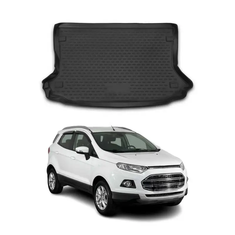 Kofferraummatte Kofferraumwanne für Ford EcoSport PRE-FL 2013-2017 Gummi Schwarz Neu