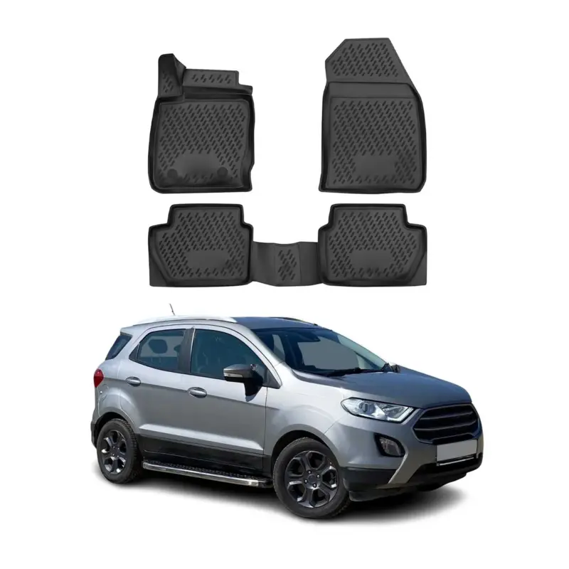 OMAC Gummimatten Fußmatten für Ford Ecosport 2014-2024 TPE Automatten Schwarz 4x Garantierte Lieferung