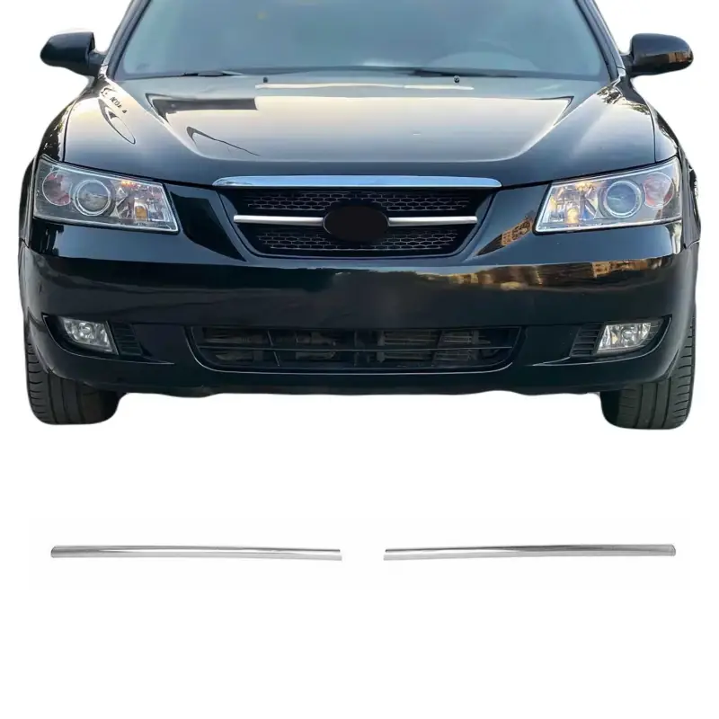 Kühlergrill Leisten Grillleisten für Hyundai Sonata 5 2005-10 Edelstahl Chrom 2x Kracherpreis