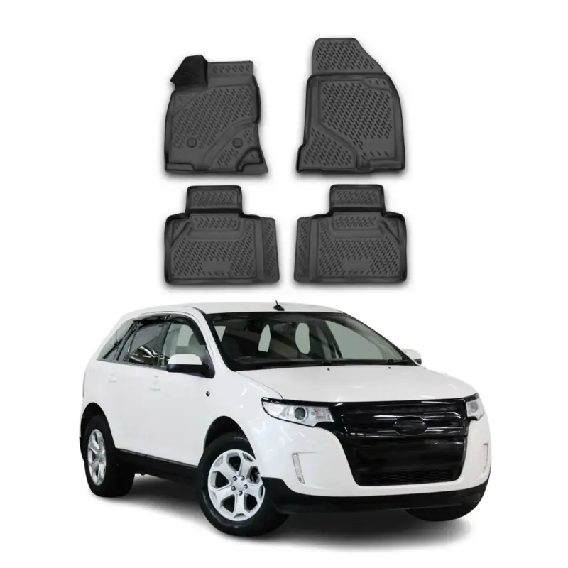 Begrenztes Angebot OMAC Gummimatten Fußmatten für Ford Edge 2007-2014 TPE Automatten Schwarz 4x