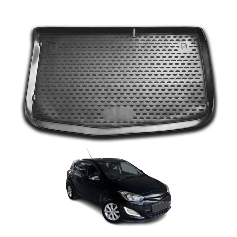 Kofferraummatte Kofferraumwanne für Hyundai i20 2008-2014 Gummi TPE Schwarz Ausverkauf