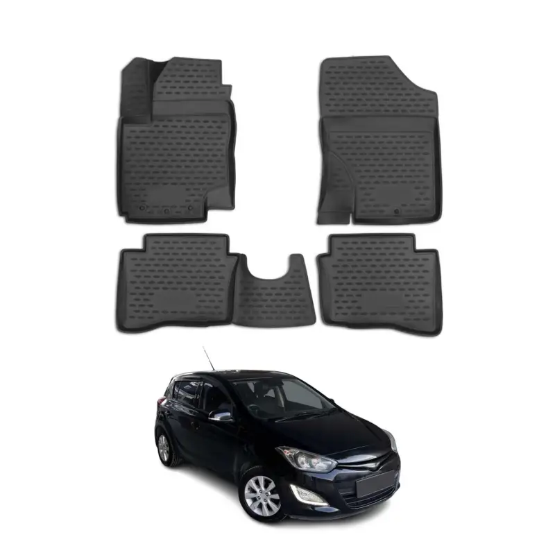 Beliebt OMAC Gummimatten Fußmatten für Hyundai i20 2008-2014 TPE Automatten Schwarz 4x