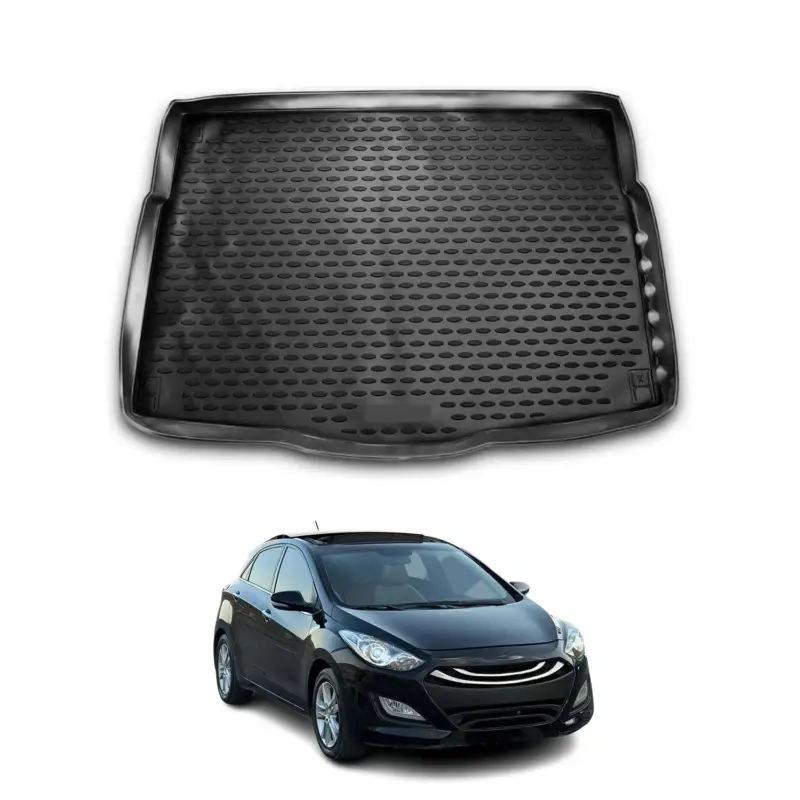 Kofferraummatte Kofferraumwanne für Hyundai i30 2012-2017 Schragheck Gummi TPE Expressversand