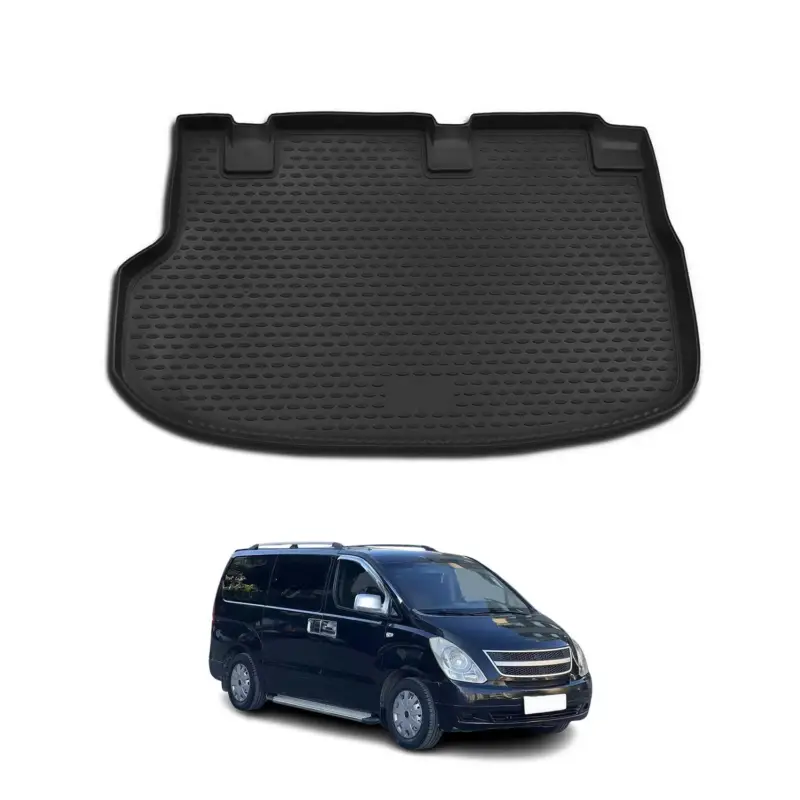 Finale Aktion Kofferraummatte Kofferraumwanne für Hyundai H-1 2008-2023 Gummi TPE Schwarz