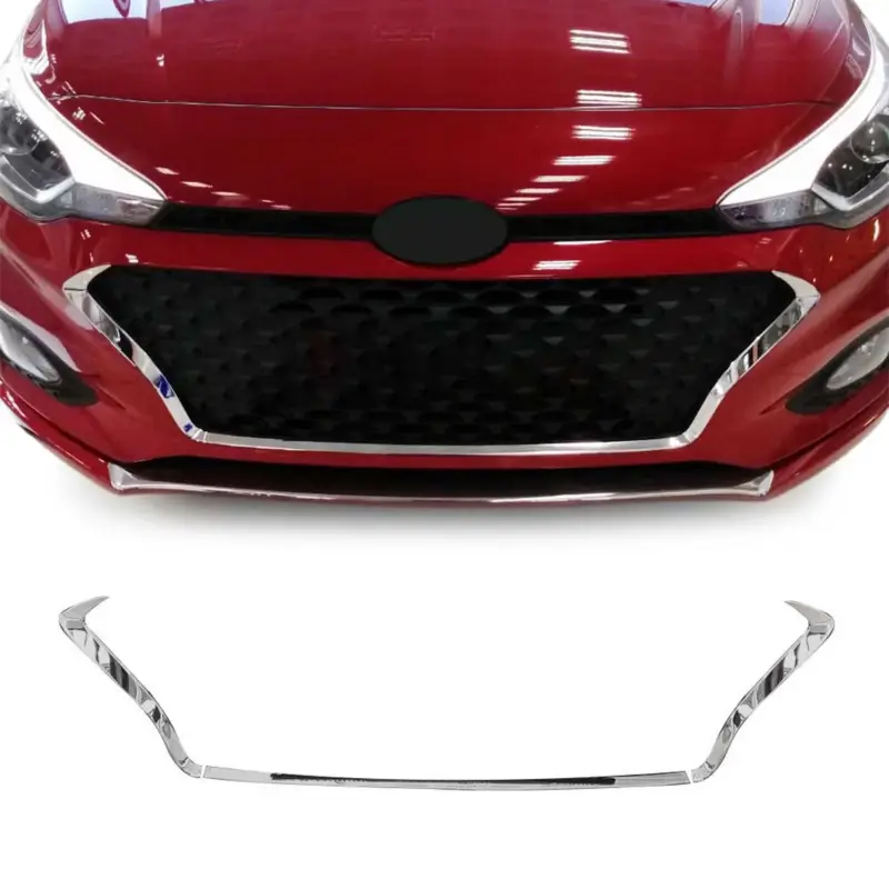 Abverkauf Kühlergrill Leisten Grillleisten für Hyundai i20 2018-2021 Edelstahl Chrom 3tlg