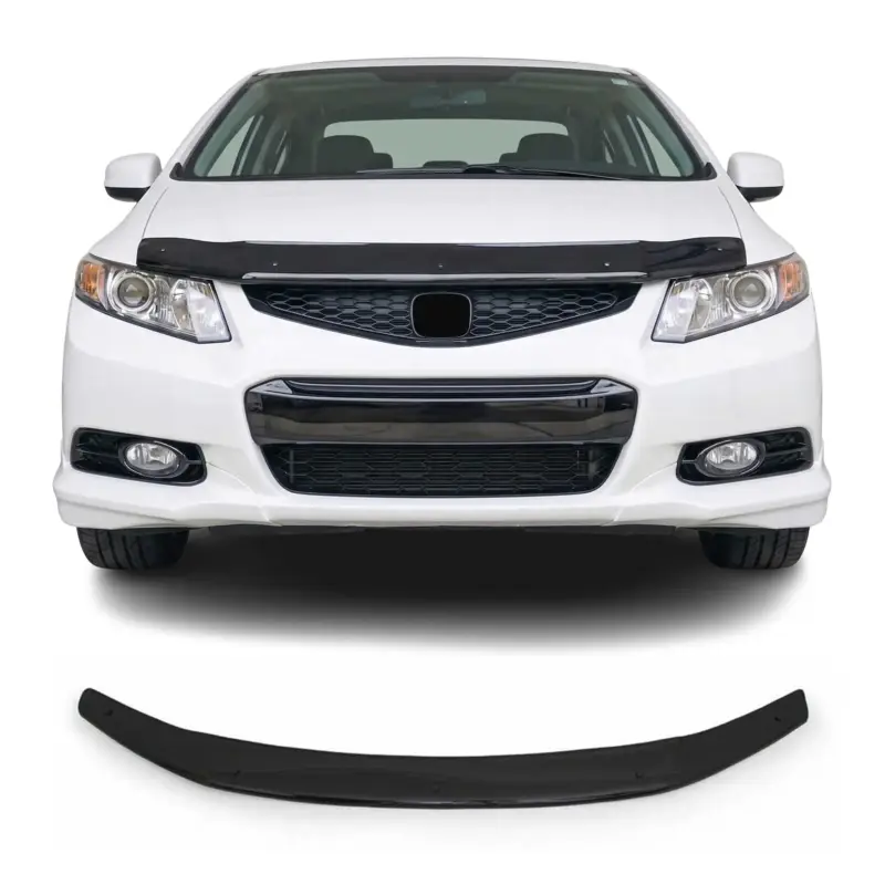 Neuheit Motorhaube Deflektor Insekten Steinschlagschutz für Honda Civic 2012-2016 Dunkel