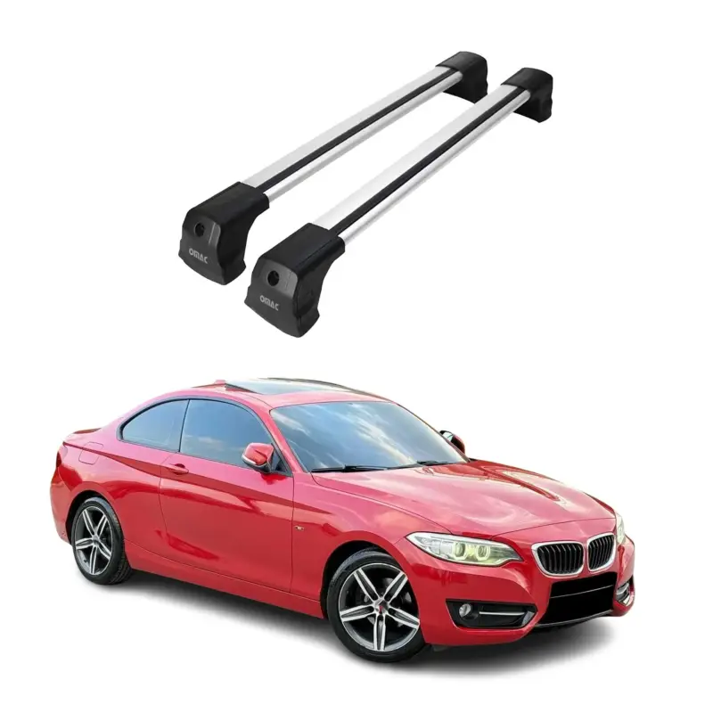 Preis Gesenkt Dachträger Grundtäger für BMW 2er F22 Coupe 2012-2021 75kg Silber Alu 2 tlg