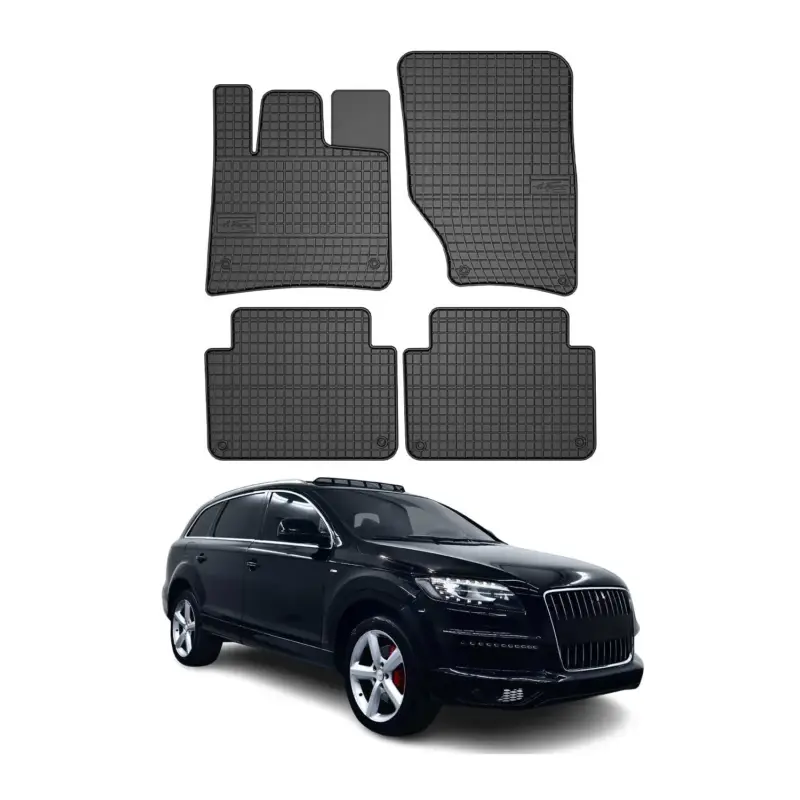 Saisonangebot OMAC Gummi Fußmatten für Audi Q7 4LB 2006-2015 Automatten Gummi Schwarz 4tlg