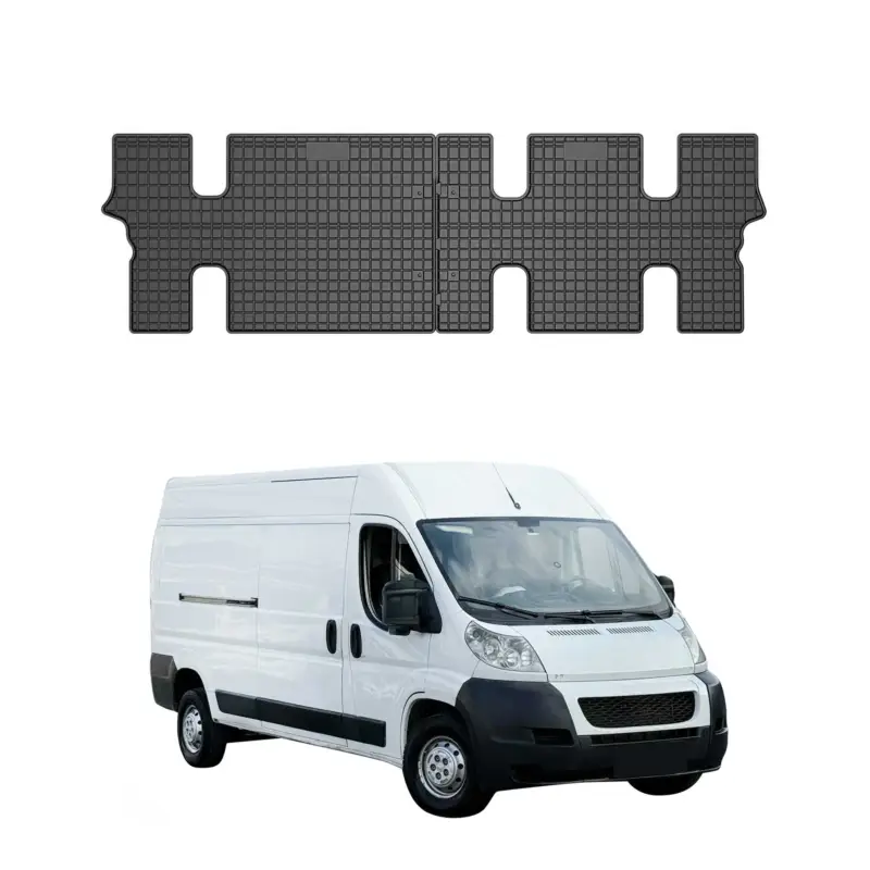 Nur Für Kurze Zeit OMAC Gummi Fußmatten für Citroen Jumper 2006-2016 3. Reihe Automatten Schwarz 2x