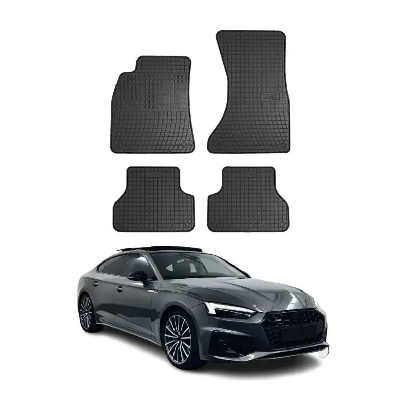 OMAC Gummi Fußmatten für Audi A5 F5 Sportback 2016-2024 Automatten Schwarz 4x Finale Aktion