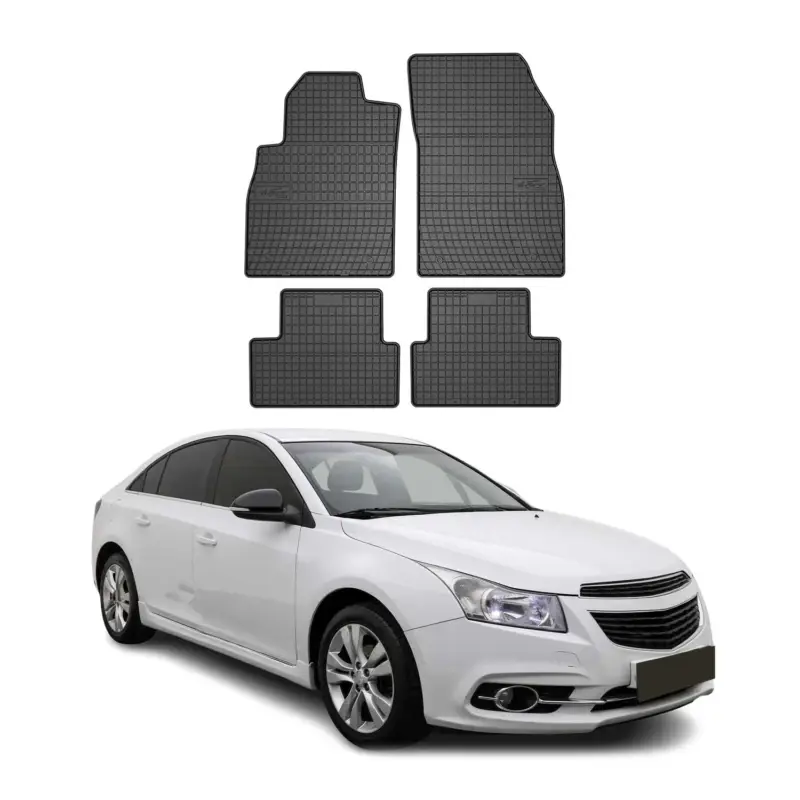 OMAC Gummi Fußmatten für Chevrolet Cruze 2012-2019 Automatten Gummi Schwarz 4tlg Sichere Zahlung