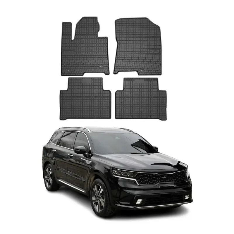 OMAC Gummi Fußmatten für Kia Sorento Hybrid PHEV 2020-2024 Automatten Schwarz 4x Mega-Angebot