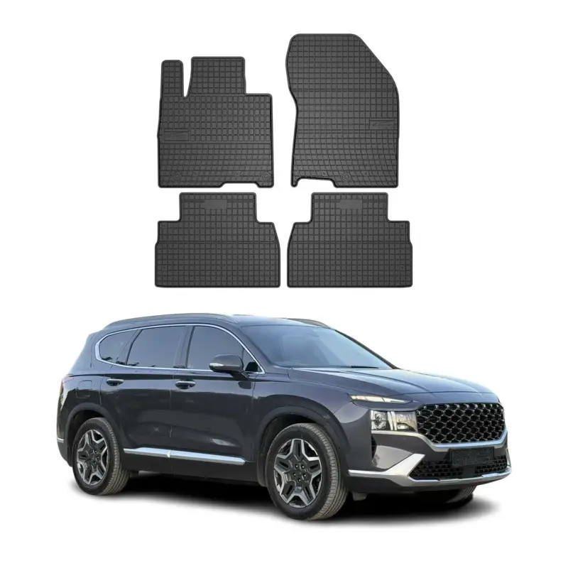 OMAC Gummi Fußmatten für Hyundai Santa Fe 2019-2023 Automatten Gummi Schwarz 4x Top-Preis
