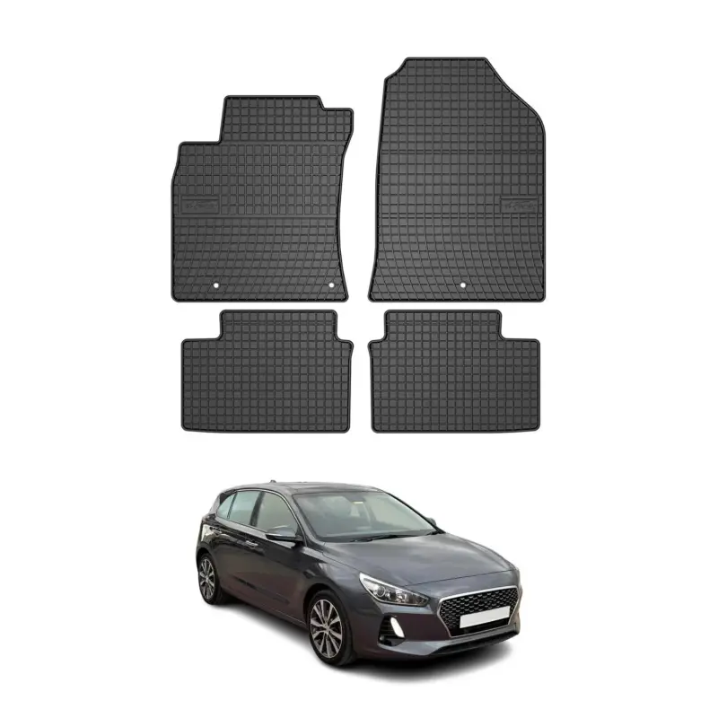 OMAC Gummi Fußmatten für Hyundai i30 2017-2026 Automatten Gummi Schwarz 4tlg Knallerangebot