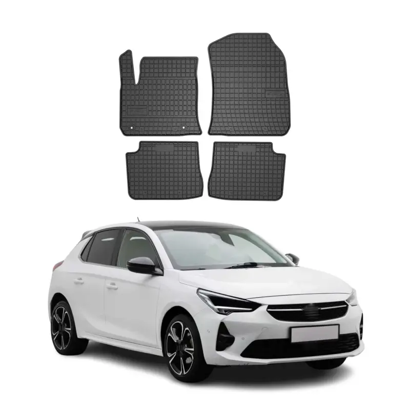 Direkt Vom Hersteller OMAC Gummi Fußmatten für Opel e-Corsa 2019-2026 Automatten Gummi Schwarz 4tlg
