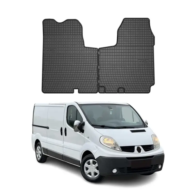 OMAC Gummi Fußmatten für Renault Trafic 2001-2014 Automatten Gummi Schwarz 2tlg Neu