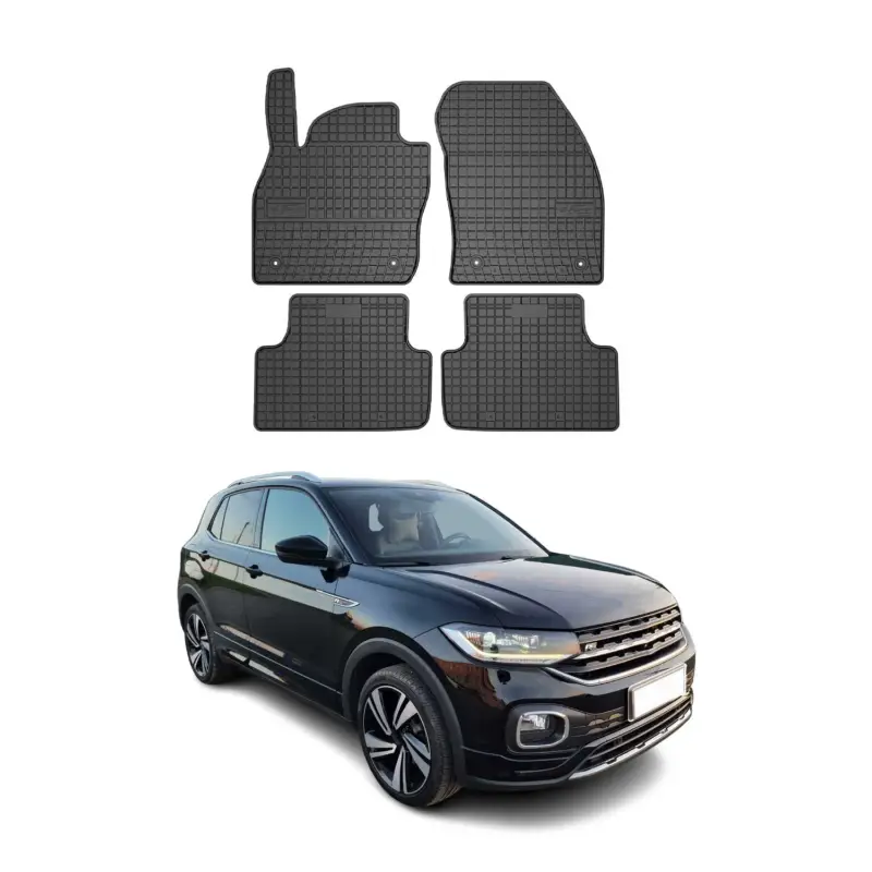 Neu OMAC Gummi Fußmatten für VW T-Cross 2019-2026 Automatten Gummi Schwarz 4tlg