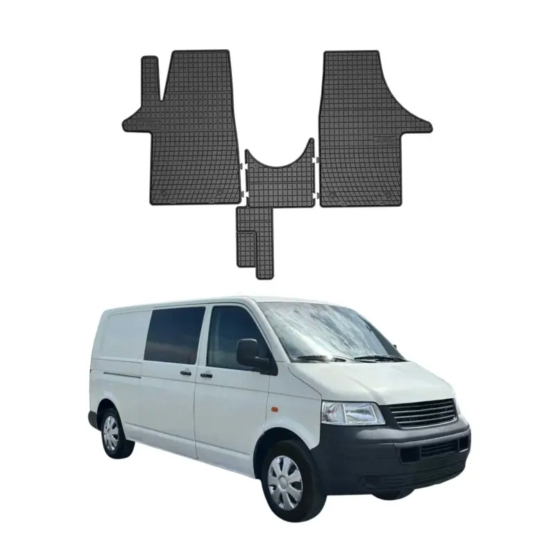 Neuheit OMAC Gummi Fußmatten für VW T5 2003-2015 Automatten Gummi Schwarz 3tlg