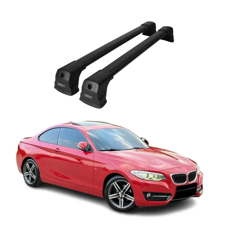 Super-Preis Dachträger Gepäckträger für BMW 2er F22 2012-2024 Grundträger Alu Schwarz 2x