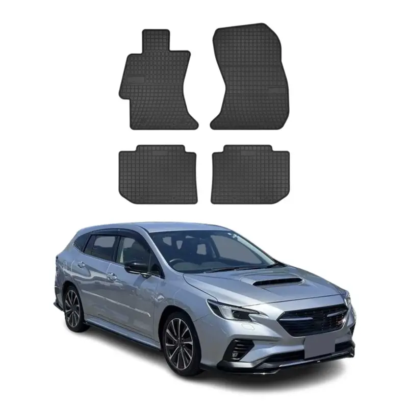 Günstig OMAC Gummi Fußmatten für Subaru Levrog 2015-2020 Automatten Gummi Schwarz 4tlg