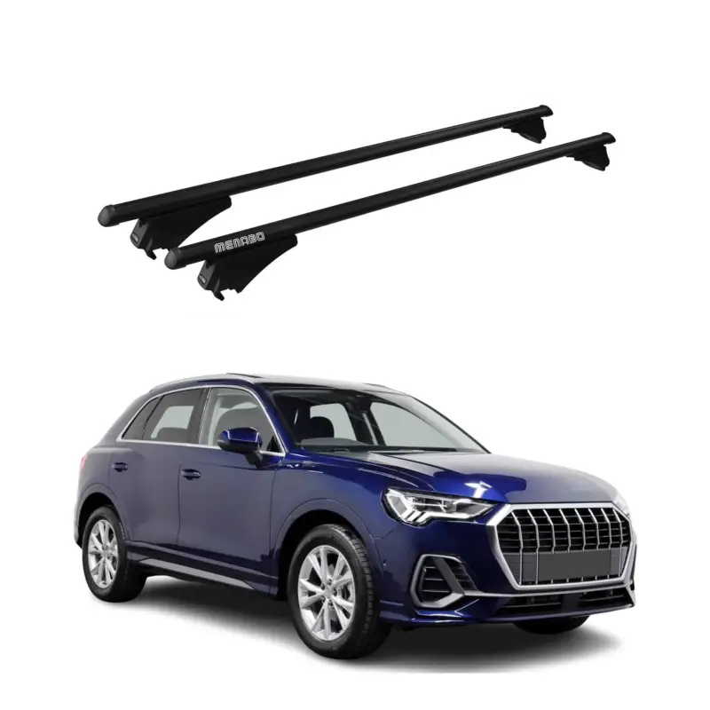 Menabo Dachträger Grundtäger für Audi Q3 mk2 2018-2025 75kg Alu Schwarz 2 tlg Knallerangebot