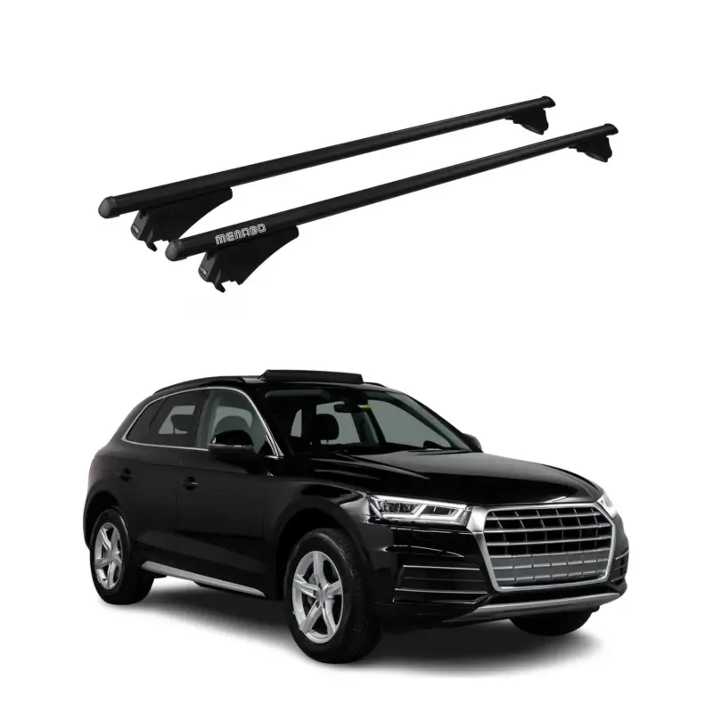 Menabo Dachträger Grundtäger für Audi Q5 mk2 2017-2024 75kg Alu Schwarz 2 tlg Meistverkauft