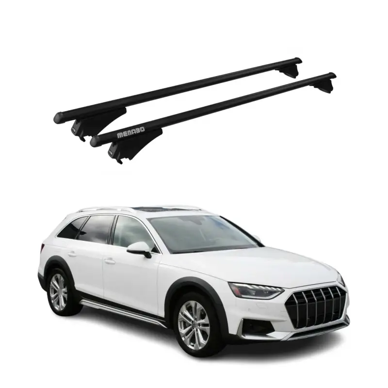Menabo Dachträger für Audi A4 B9 Avant Allroad 2016-2025 75kg Alu Schwarz 2x Saisonangebot
