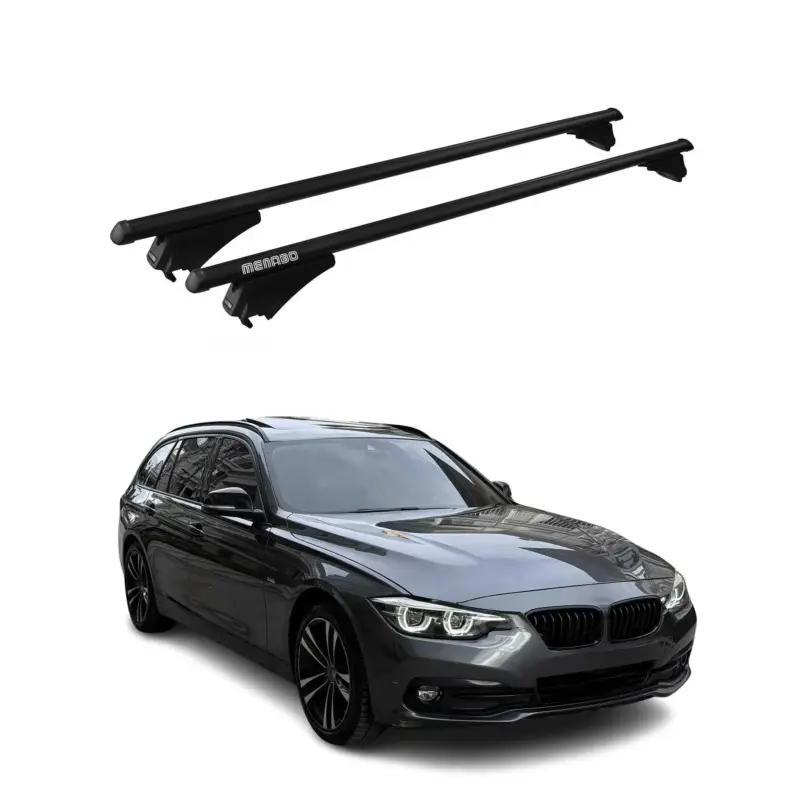 Aktuell Menabo Dachträger Grundtäger für BMW 3er F31 Touring 2012-2019 75kg Alu Schwarz
