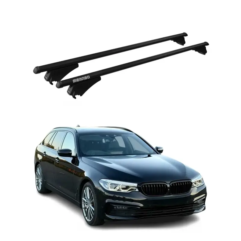 Menabo Dachträger Grundtäger für BMW 5er Touring G31 2017-2023 75kg Alu Schwarz Super-Preis