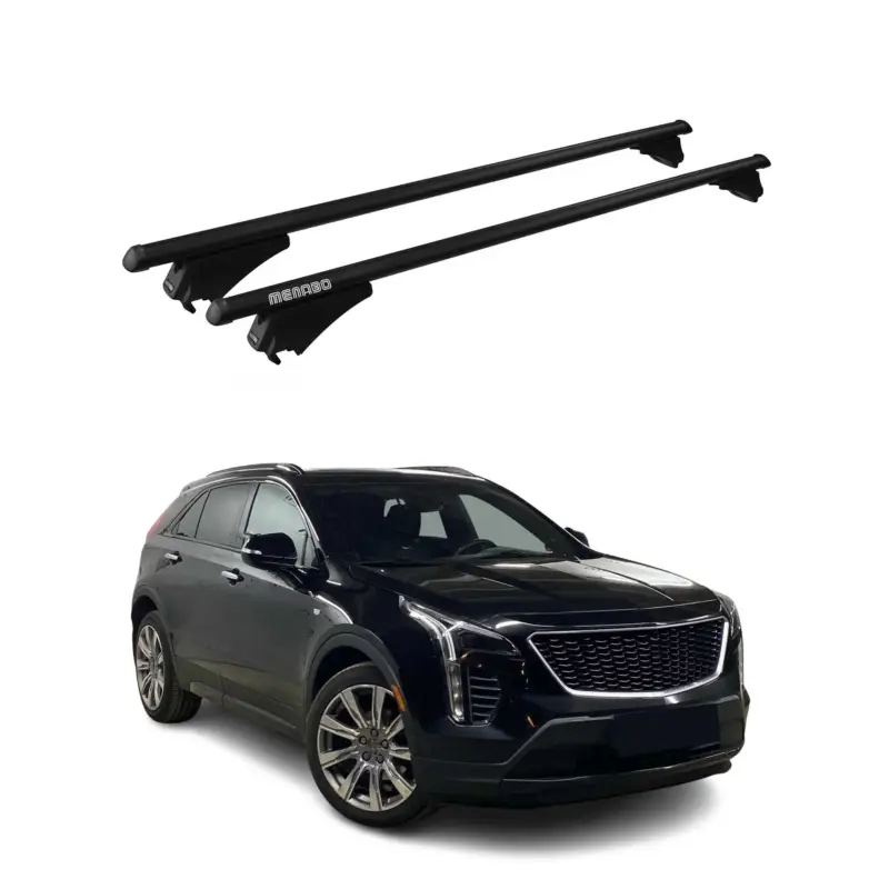 Jetzt Kaufen Menabo Dachträger Grundtäger für Cadillac XT4 2018-2026 75kg Alu Schwarz 2 tlg