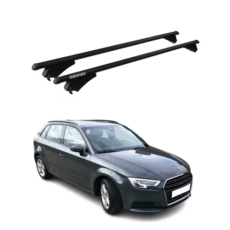Sale Menabo Dachträger Grundtäger für Audi A3 8V Sportback 2012-2020 75kg Alu Schwarz