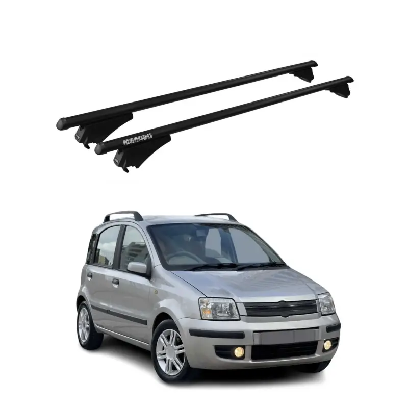Abverkauf Menabo Dachträger Grundtäger für Fiat Panda 169 Cross 2003-2015 75kg Alu Schwarz