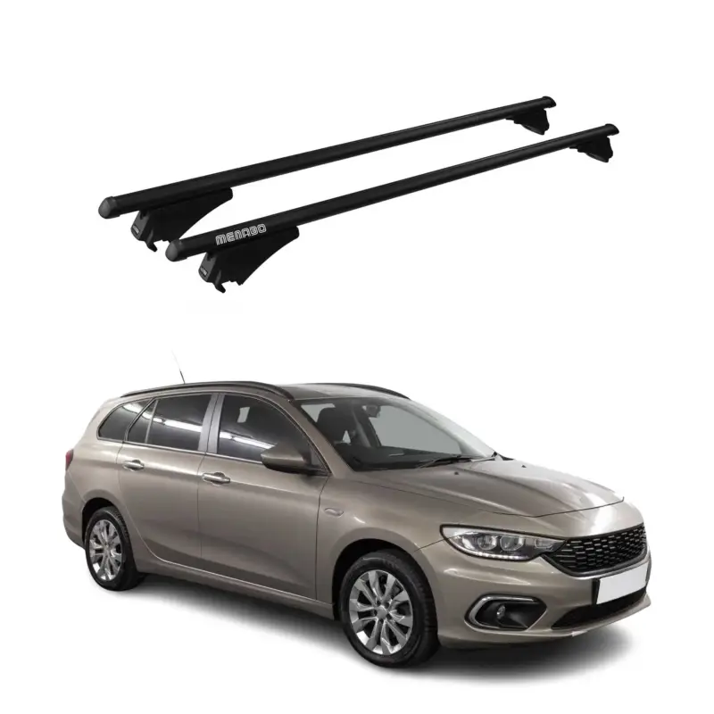 Sonderaktion Menabo Grundträger Dachträger für Fiat Tipo Kombi 2015-2026 ABE Alu Schwarz 2x