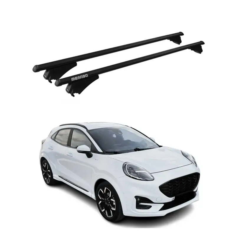Menabo Dachträger Grundtäger für Ford Puma 2019-2026 75kg Alu Schwarz 2tlg Nur Heute