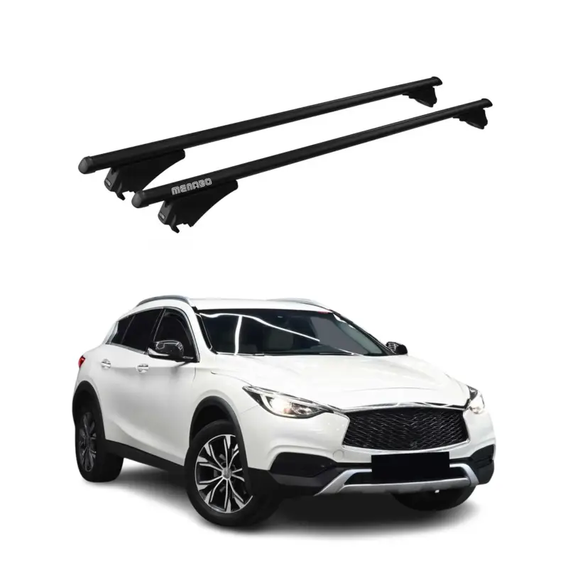 Menabo Grundträger Dachträger für Infiniti Qx30 2016-2019 ABE Alu Schwarz 2x Expressversand