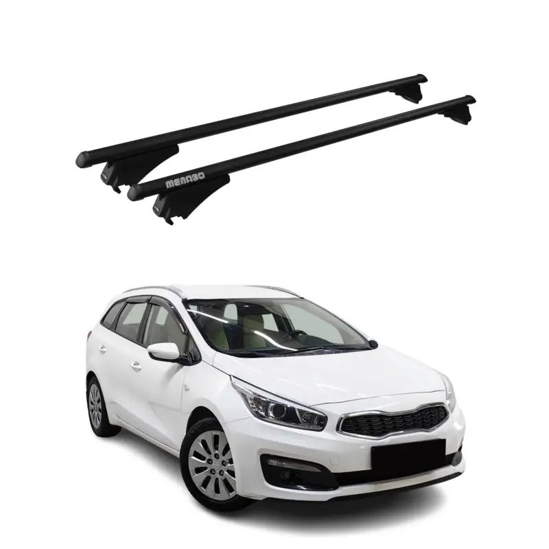 Angebot Menabo Dachträger Grundtäger für Kia Ceed SportsWagon 2012-2018 75kg Alu Schwarz