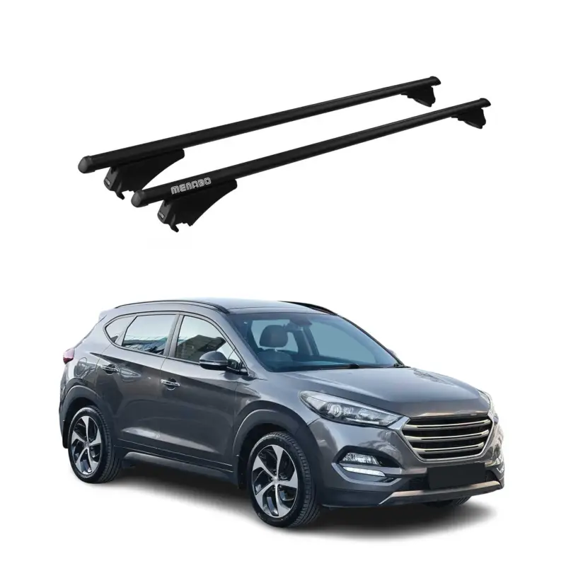 Menabo Grundträger Dachträger für Hyundai Tucson 2015-2020 ABE Alu Schwarz 2x Geprüft