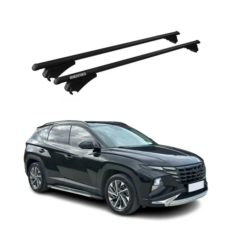 Meistverkauft Menabo Grundträger Dachträger für Hyundai Tucson 2022-2026 ABE Alu Schwarz 2x