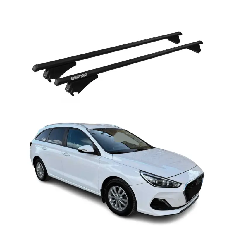 Beliebt Menabo Grundträger Dachträger für Hyundai i30 Wagon 2016-2020 ABE Alu Schwarz 2x