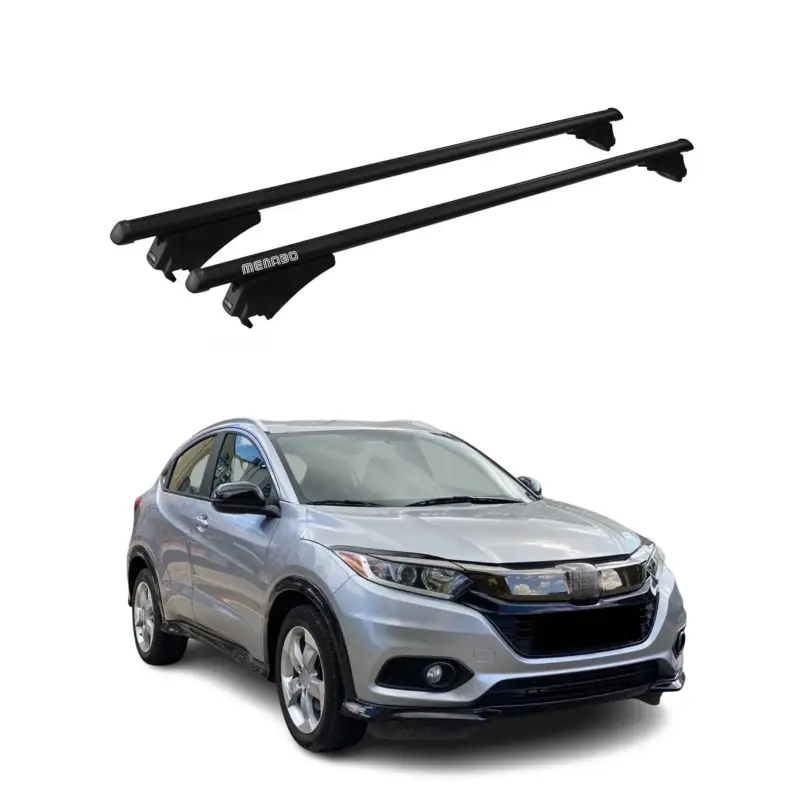 Neu Menabo Grundträger Dachträger für Honda HR-V 2015-2020 ABE Aluminium Schwarz 2x