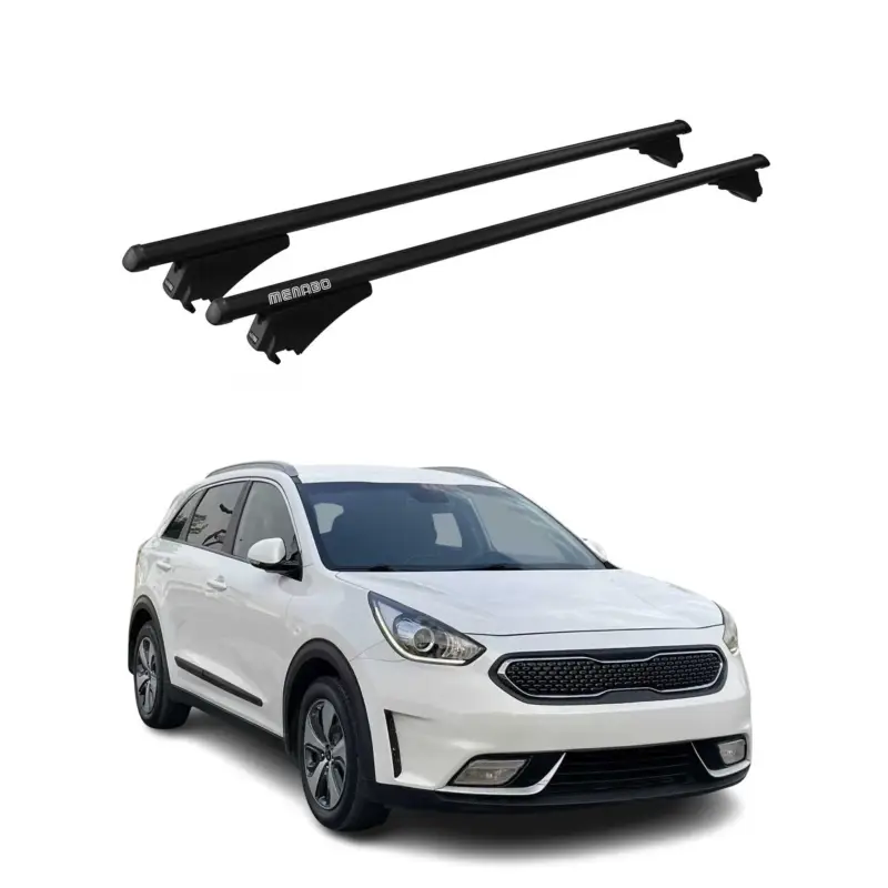 Menabo Dachträger Grundtäger für Kia Niro I 2017-2022 75kg Aluminium Schwarz 2x Top-Preis